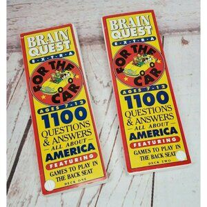 Brain Quest Extra All About America Deck 1 & 2 Questions And Answers Trivia Game
